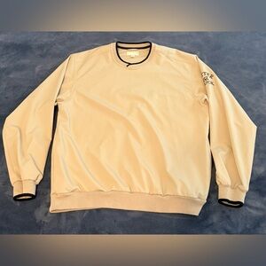 Cutter & Buck Size Large Weathertec Pullover Windbreaker Beige and Black